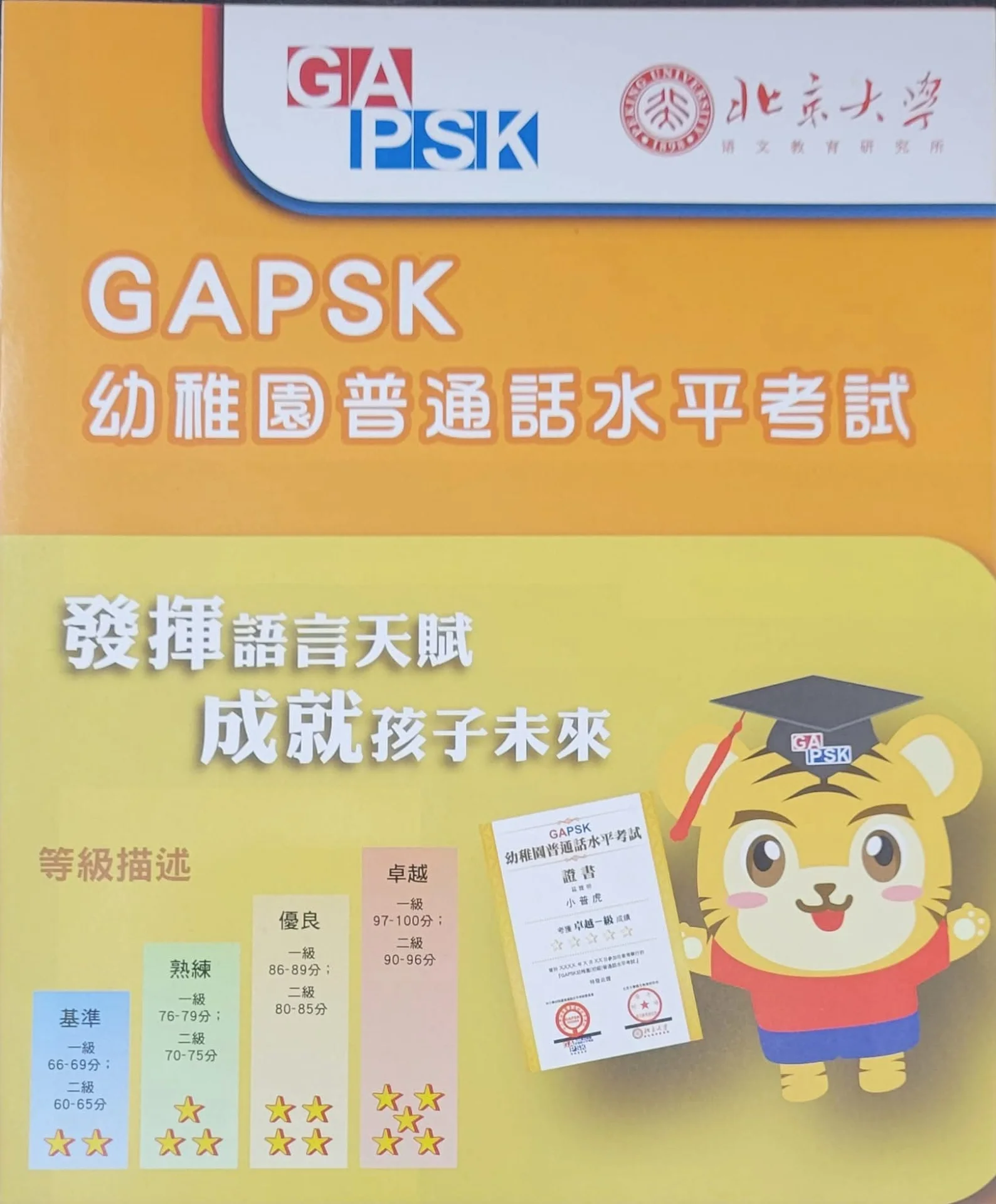 GAPSK幼稚園普通話證書課程