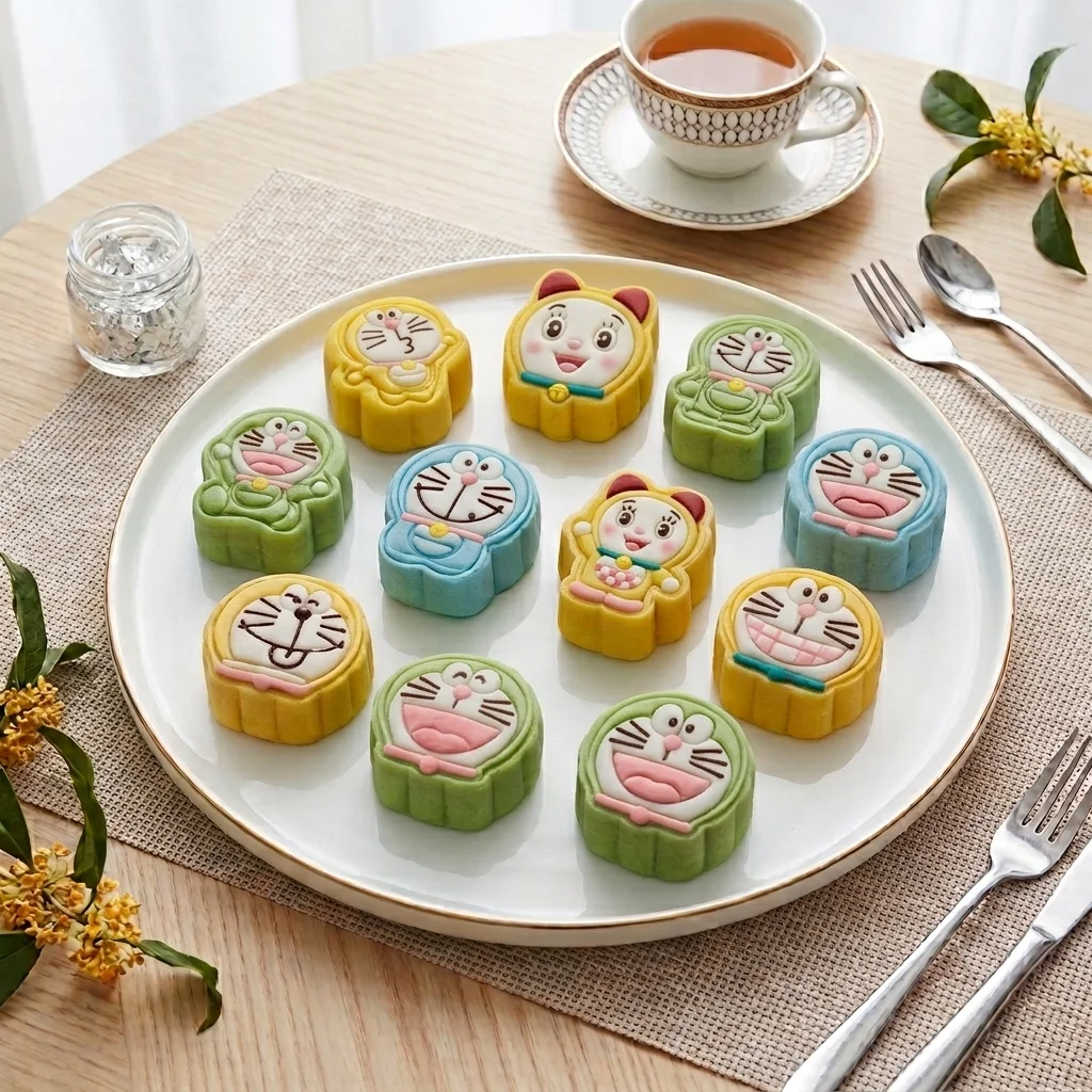 🥮✨ 9月【中秋限定】Doraemon夢幻低糖冰皮月餅工作坊！ 🔥 【限時優惠】2 人同行即享 8 折！💕全港最多口味餡料💕