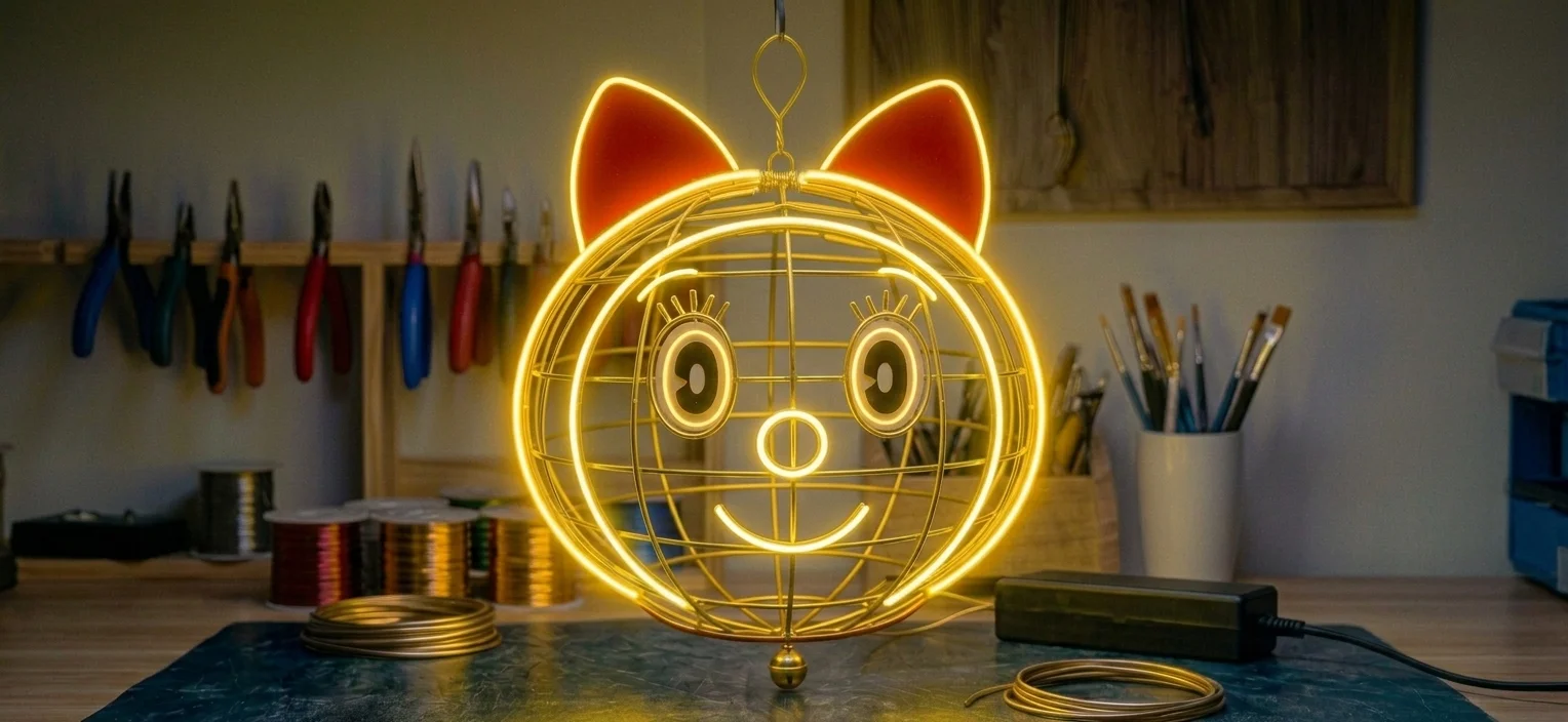 9月 【中秋限定】創客 STEM：Doraemon 霓虹 LED 夢幻燈籠工作坊！ 🔥 【限時優惠】2 人同行即享 8 折！💕全港獨家首創💕
