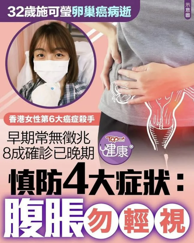 32歲施可瑩卵巢癌病逝敲警鐘：香港女性第6大癌症殺手，早期無徵兆點樣靠身體檢查預防