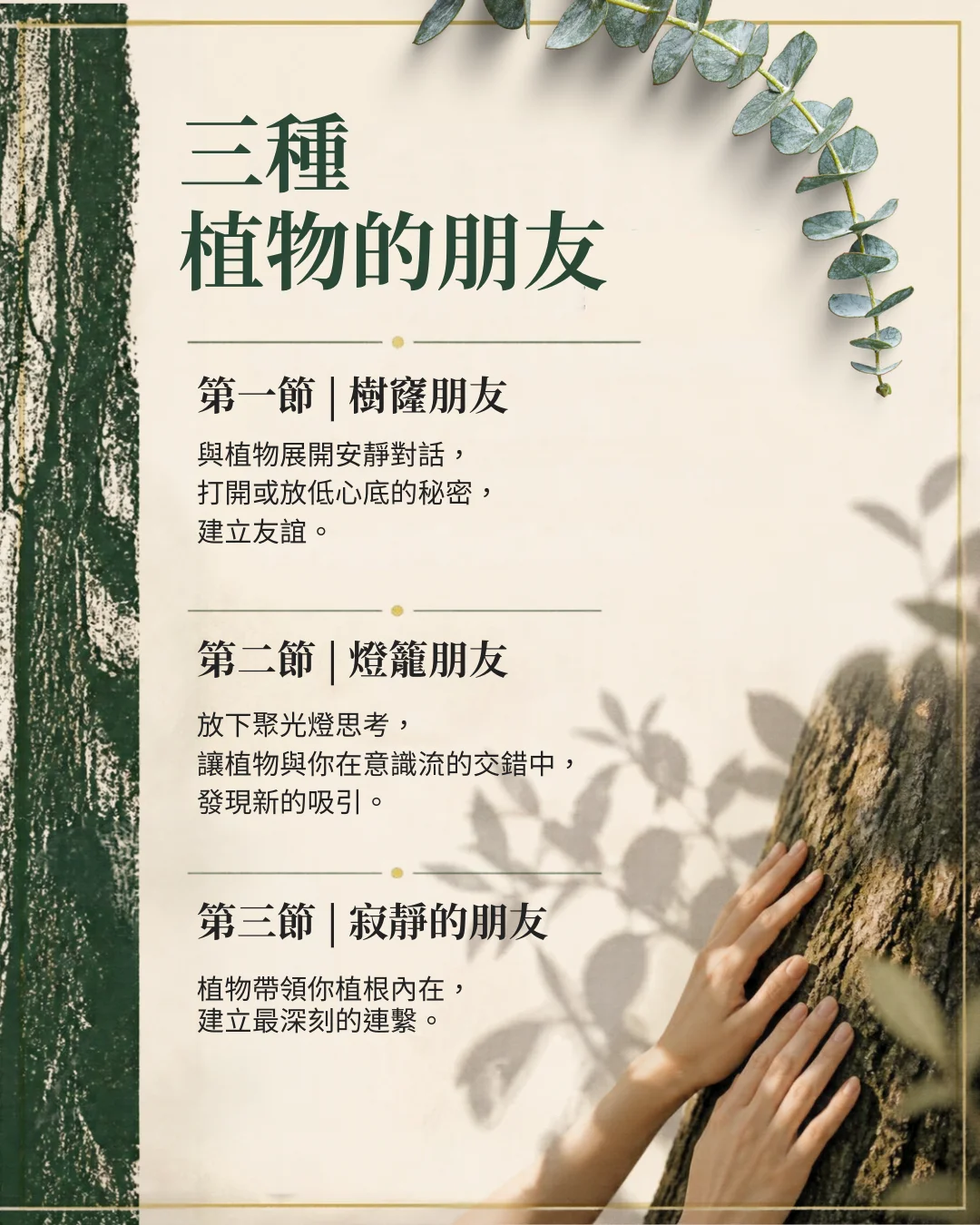 🌳 寂靜的朋友｜植物 X 表達藝術三節工作坊