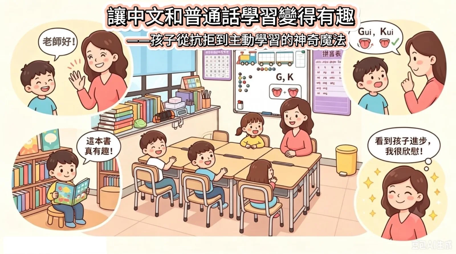 讓中文和普通話學習變得有趣——孩子從抗拒到主動學習的神奇魔法