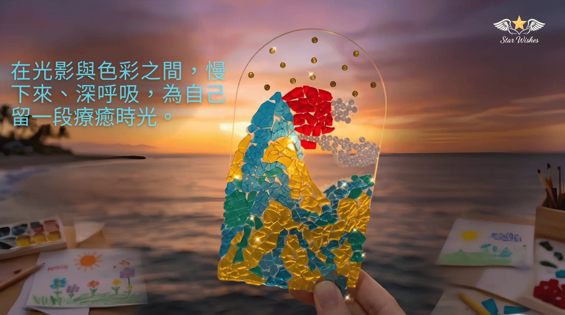 給自己的專屬療癒時光：光影舒心・仿玻璃燈光畫工作坊