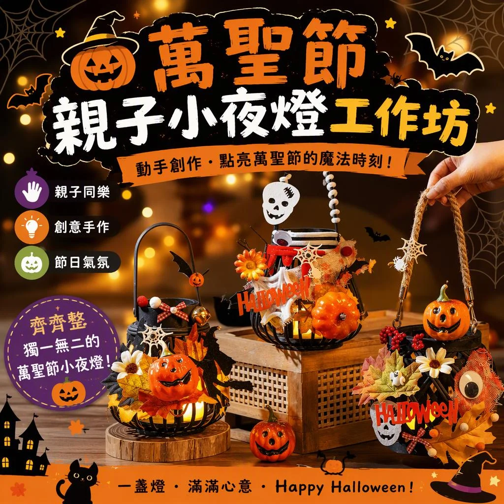 🎃 萬聖節唔洗驚嚇，一齊嚟整靚靚溫馨小夜燈！✨