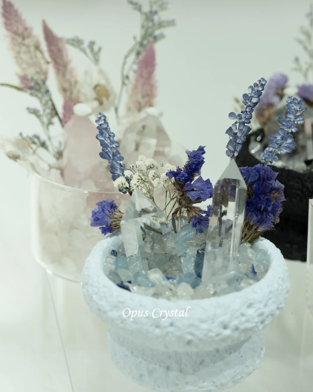 永生花水晶盆栽DIY
