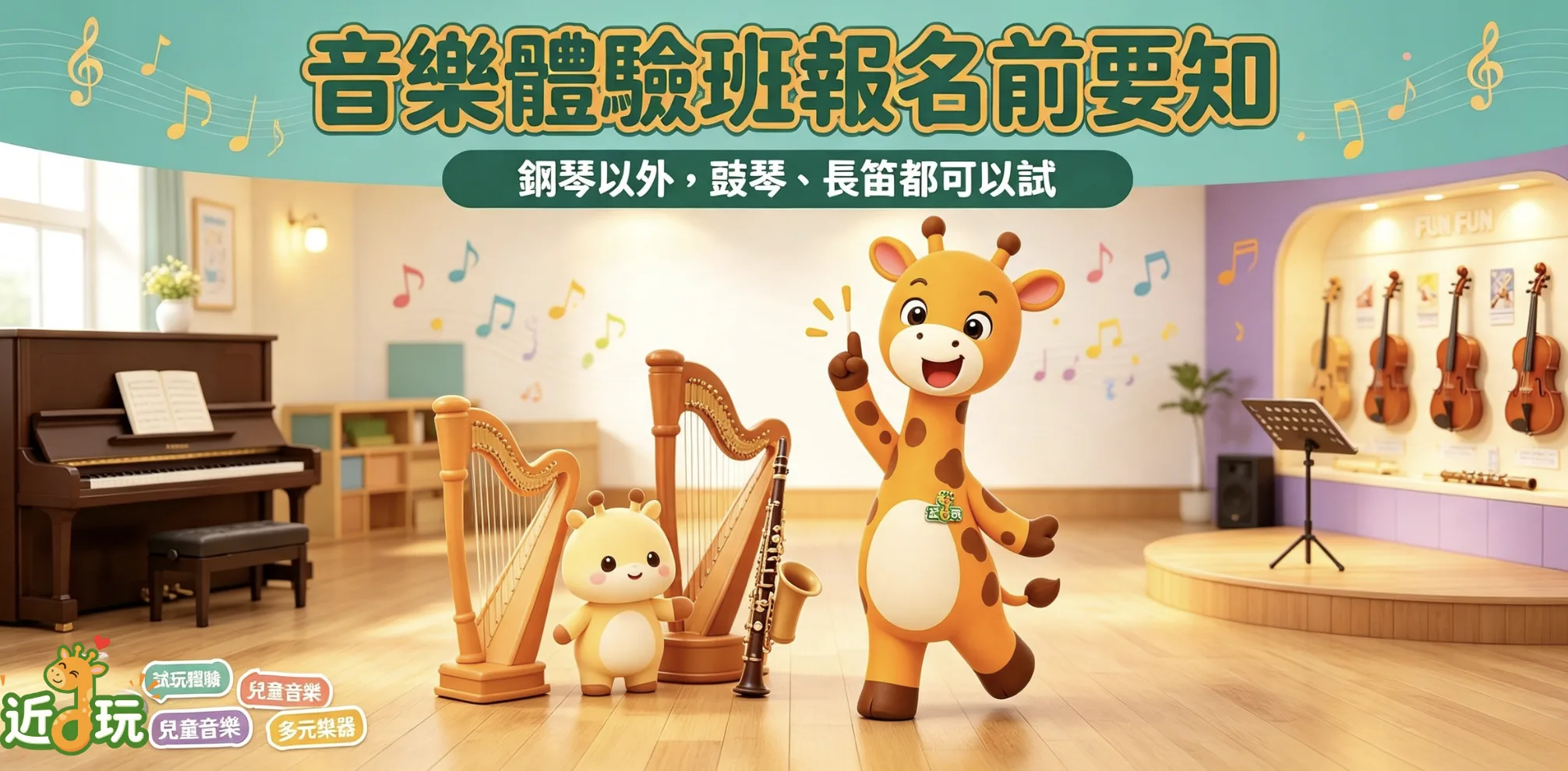 音樂體驗班報名前要知：鋼琴以外，豎琴、長笛都可以試